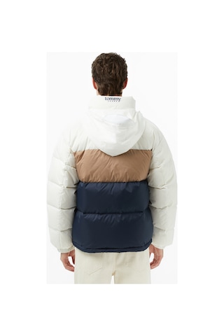 Tommy Hilfiger Tommy Jeans Alaska Erkek Beyaz Puffer Montkapitonedm0dm22117