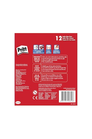 Pritt 12'li Jumbo Üçgen Silinebilir Pastel Boya Mum Boya + Silgi Ve Kalemtıraş Hediyeli Genel