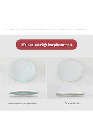 10x 110mm El Büyüteç Yapay Maun Ağacı Sap Hd Cam Lens