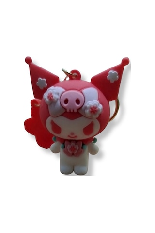Kuromi V3 Premium 3d Figürlü Turkuaz Bilek Kayışlı Anahtarlık - 1 Adet