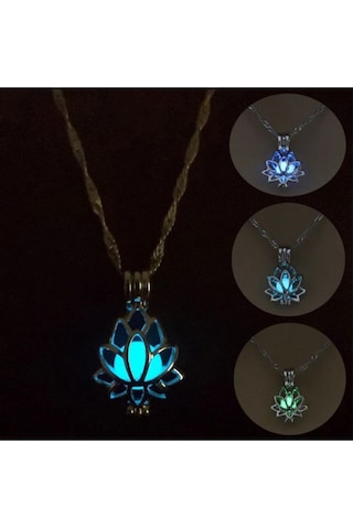 Kişiye Özel Love Temalı Bardak Ve Gece Parlayan Lotus Çiçeği Kolye Hediye Seti