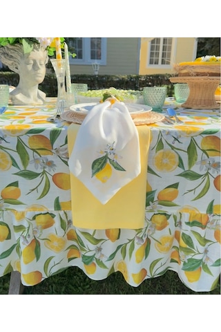 Amalfi Limon Desen Masa Örtüsü