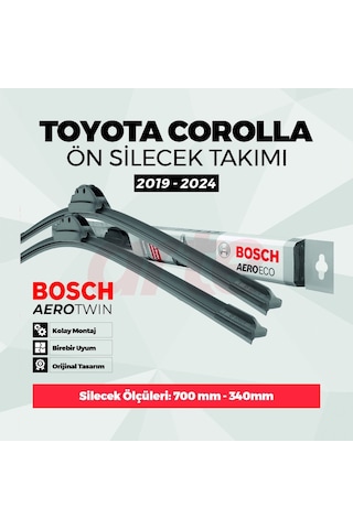 Toyota Corolla 2019-2024 Bosch Aeroeco Ön Silecek Takımı