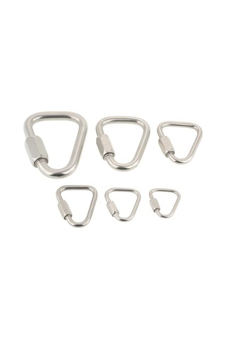 Besthome1 Kaliteli Paslanmaz Çelik Üçgen Kilitli Karabina - Dağcılık, Kamp, Açık Hava Aktiviteleri İçin