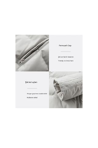 Erkekler İçin Bol Kısa Pamuklu Ceket Yeşil