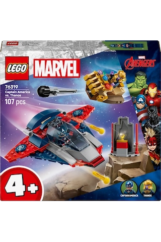 LEGO® ǀ Marvel Kaptan Amerika, Thanos'a Karşı 76319 - 4 Yaş ve Üzeri Süper Kahraman Seven Çocuklar için Yaratıcı Oyuncak Yapım Seti (107P)