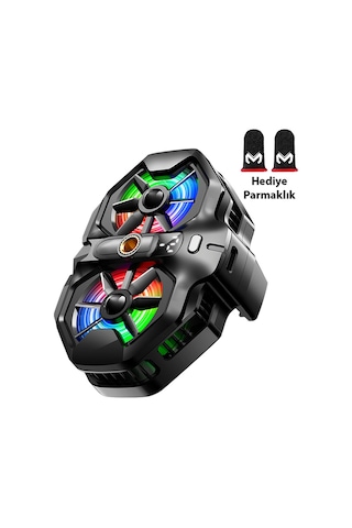 Memo Dl21 Yarı İletken Arka Klipsli Çift Fanlı Soğutma Radyatörü Pubg Oyun Soğutucu İos Android