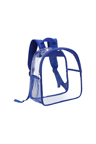 Homyl Şeffaf Sırt Çantası Pvc Mini Dayanıklı Gizli Sakli Mavi