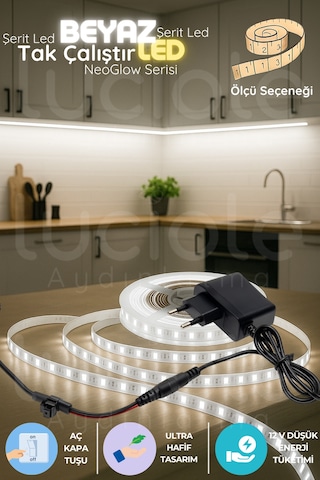 5 Metre Neoglow Led Şerit Işık 12v Fişli Tak Çalıştır 60 Çipli Beyaz Aydınlatma Bant Seti 5 Metre Neoglow Led Şerit Işık 12v Fişli Tak Çalıştır 60 Çipli Beyaz Aydınlatma Bant Seti