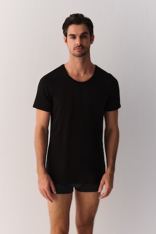 Suwen Smart Cotton Modal T-shirt Sw0004607f012 Siyah