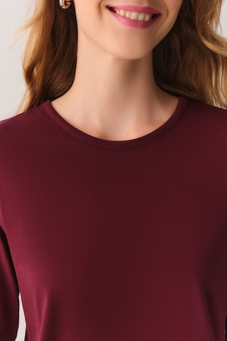 Suwen Pamuklu Comfort Pijama Takımı Sh26405660020 Bordo