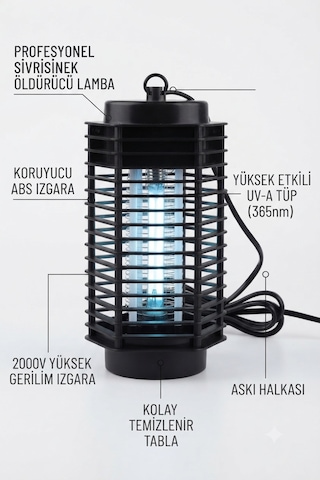 Carboon 9w Elektrikli Uv Led Işıklı Sinek Sivrisinek Öldürücü Sessiz, Sağlıklı Ve Etkili Koruma