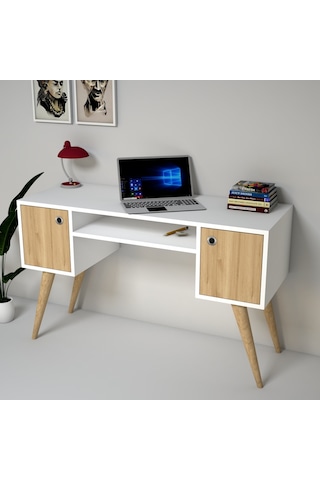 Emkawood Emkawood Arte Çalışma Masası Beyaz  -  Meşe