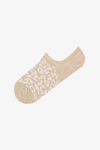 Penti 3 Çift Burun Dikişsiz Pamuklu Renkli Leopar Desenli Sneaker Çorap