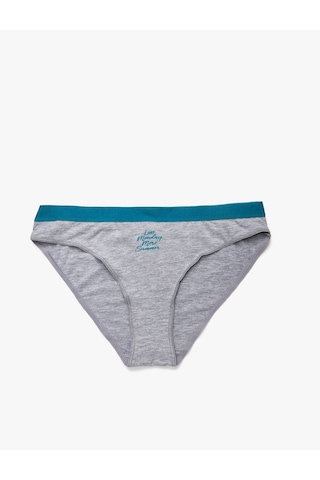 Koton Brief Külot Slogan Baskılı Gri 3slk30009mk Gri