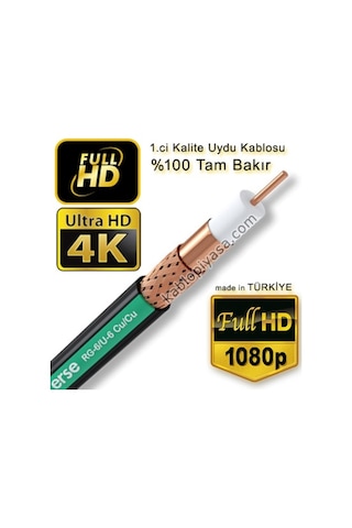 Erse Rg6U6 Bakır Anten Kablosu Bakır 20 Metre Erse Rg6U6 Bakır Anten Kablosu Bakır 20 Metre