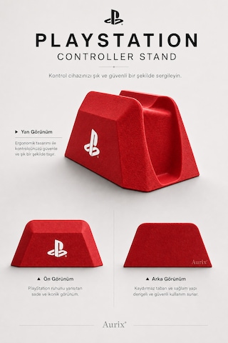 Playstation Dualsense Joystick Standı - Joystick Kol Tutucu Kırmızı