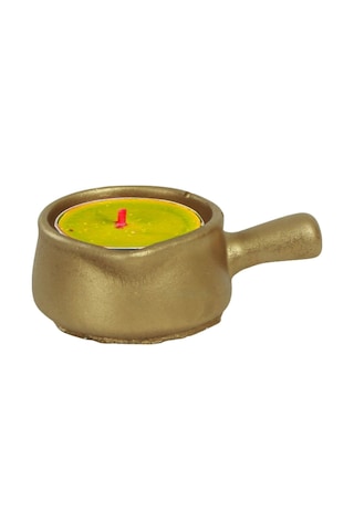 Mumluk Şamdan Tealight Mum Uyumlu Mini Tava Model - Altın