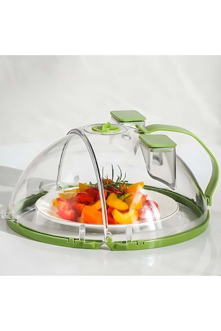 Mikrodalga Sıçrama Kapağı, Çift Su Buharlı Pişirici Şeffaf Mikrodalga Plaka Kapağı Kapak Bulaşık Kase Kapağı