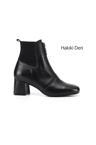 Gönderi(R) Gönderi R Kadın Siyah Fermuarlı Hakiki Deri Chelsea Bot Gkzb134m1687 Siyah
