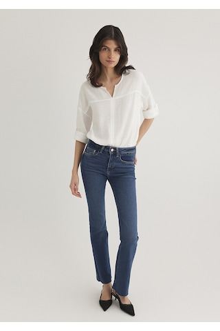 Mavi - V Yaka Beyaz Bluz 121357-22937