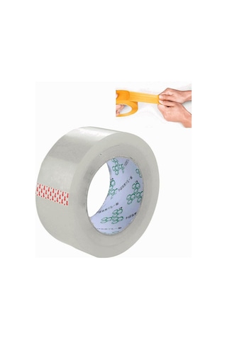 Sones 45mm Genişlik 25mm Kalınlık Paket Sızdırmazlık Paketleme Bandı Rulo Etiket Şeffaf Beyaz