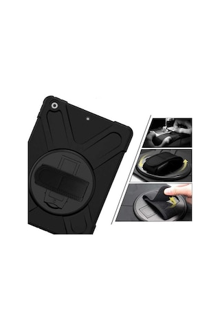 Apple Uyumlu iPad 9. Nesil 10.2" Kılıf 2021 Stand Askılı Zırh Tank Case