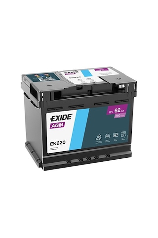 Exıde Ek620 12v 62ah 680a Start Stop Agm Akü Üretim Tarihi:2025