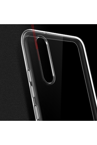 Huawei P20 Kılıf Tchs Süper Silikon Kapak - Renksiz Renksiz