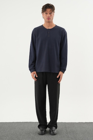 Redline Taren Oversize Erkek Kışlık Düğmeli Sweatshirt Lacivert