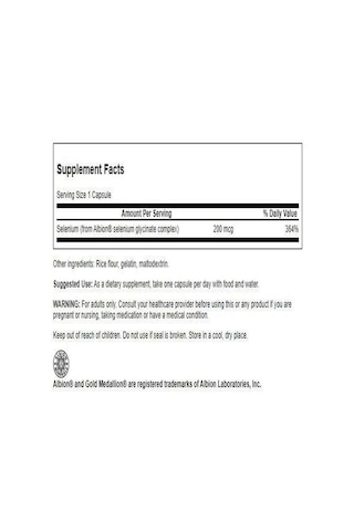 Swanson Albion Selenium Antioxidant Antioksidan Complex, 200 Mcg