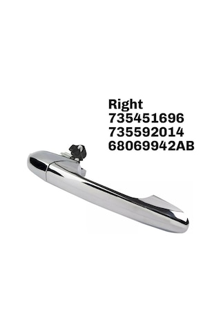 Besthome1 Araba Dış Kapı Kolu 735451696, 735592014,68069942ab Fiat 500 2012-2019 Ön Yolcu Tarafı