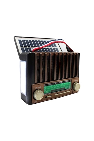 Ktf-1428 Taşınabilir Güneş Enerjili Bluetooth Radyo Hoparlör - Şarjlı, Radyo, Mp3, Aux Girişli