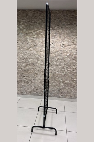 Tel Pano Standı 90x190 Cm Siyah 80 Adet Kanca Bijuteri Standı Çorap Standı Telefon Standı