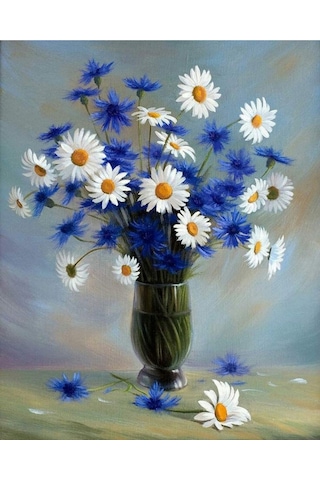 Yunboo 40x30cm 5d Papatya Desenli Ev Dekorasyonu, Dıy El Yapımı Elmas Tablo, Canlı Odalar İçin Dekoratif Resim