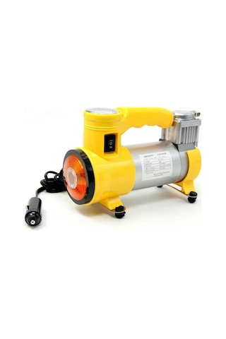 Metal Gövdeli Sarı Işıklı Mini Oto Araç Hava Kompresörü 12v