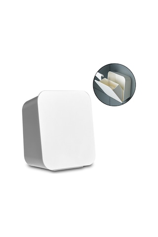 Moveevo Duvar Montlu Su Geçirmez Abs Depolama Kutusu - Duş Odası, Mutfak İçin Deliksiz Kurulum, Parfüm, Tıbbi Ürünler Saklama, Beyaz Beyaz