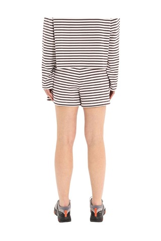 Inguz Stripe Pamuk Şort Siyah - Beyaz