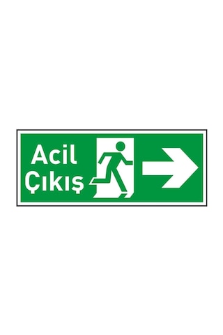 Fotolümen Fosforlu Acil Çıkış Sağ Yön Levhası