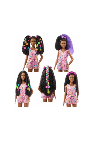 Bgt Barbie Brooklyn Eğlenceli Saçlar Oyun Seti Hhm39