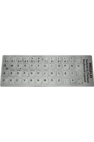 Türkçe Gümüş Q - F Klavye Etiketi - Laptop PC Keyboard Sticker