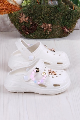 Fort Clx 6990 Plaj Deniz Havuz Terliği Hafif Rahat Esnek Kız Çocuk Terlik Bej