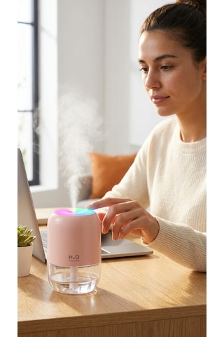 Taşınabilir Mini USB Hava Nemlendirici & Aroma Difüzör - Araç, Ofis ve Bebek Odası İçin Sessiz Buhar Üfleyici