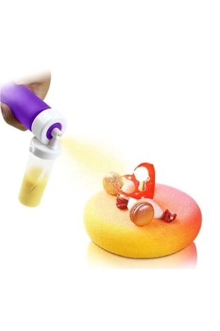Gıda Boyası Püskürtme Tabancası 5li Pompası Airbrush Pasta Kek Mu