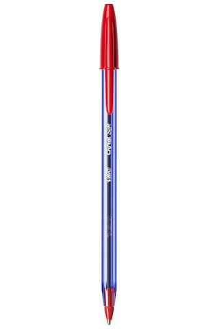 Tr Cristal Soft Tükenmez Kalem, Kırmızı, 50'li Kutu, 1.2 Mm Orta Kalınlıkta Uç, Şeffaf Gövde, Delikli Kapak Genel