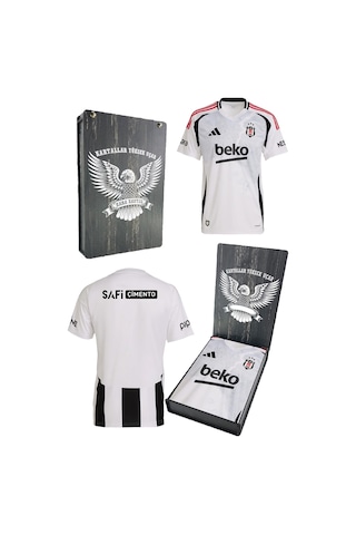 Beşiktaş 24-25 Beyaz Forma Hediyelik Ahşap Kutulu Beyaz
