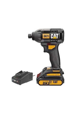 Cat DX71BC 18Volt 2.0Ah Li-ion Tek Akülü 215NM Kömürsüz Profesyonel Şarjlı Darbeli Tornavida