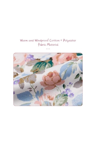 Novahub Bebek Araç Koltuğu Örtüsü - Sıcak Tutan, Rüzgar Geçirmez, Emzirme Kılıfı 100x78cm Çiçek Desenli