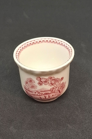 İngiliz Manzaralı Vintage Yumurtalık Çiçekli Kırmızı 1 Adet