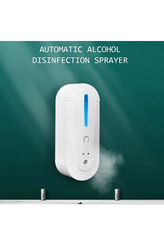 Honmex Duvar Tipi Otomatik Alkol Spreyi - Dokunsuz Nano Buhar İlaçlama, 180ml Kapasite, Ev/ofis Kullanıma Uygun Beyaz